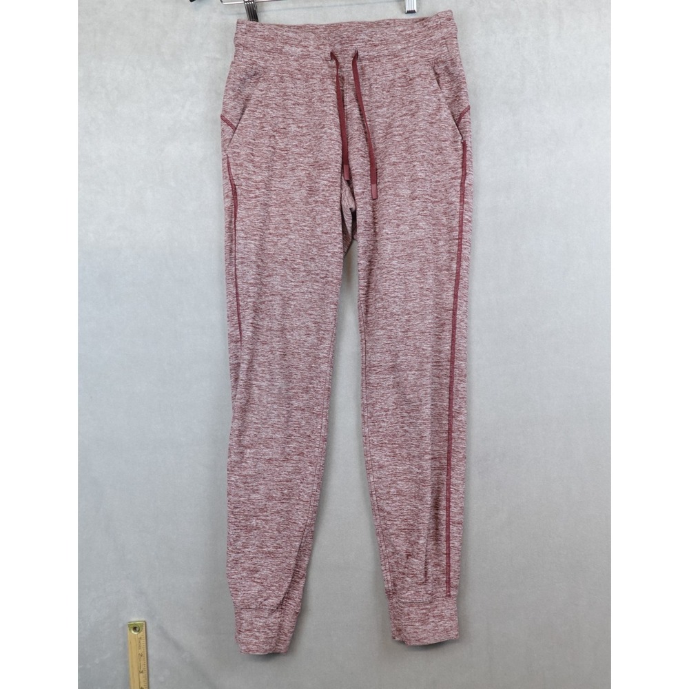 Lululemon Ready to Rulu Fleece Jogger Pants Womens 4 Red Mid Rise Drawstring